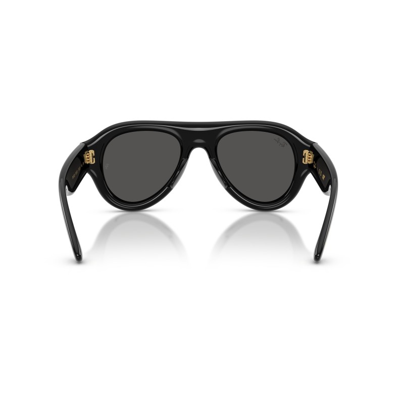 Ray-Ban RB4925 601/87 : Lunettes de soleil Aviator Puffer en Noir Poli avec Verres Ultra Noirs