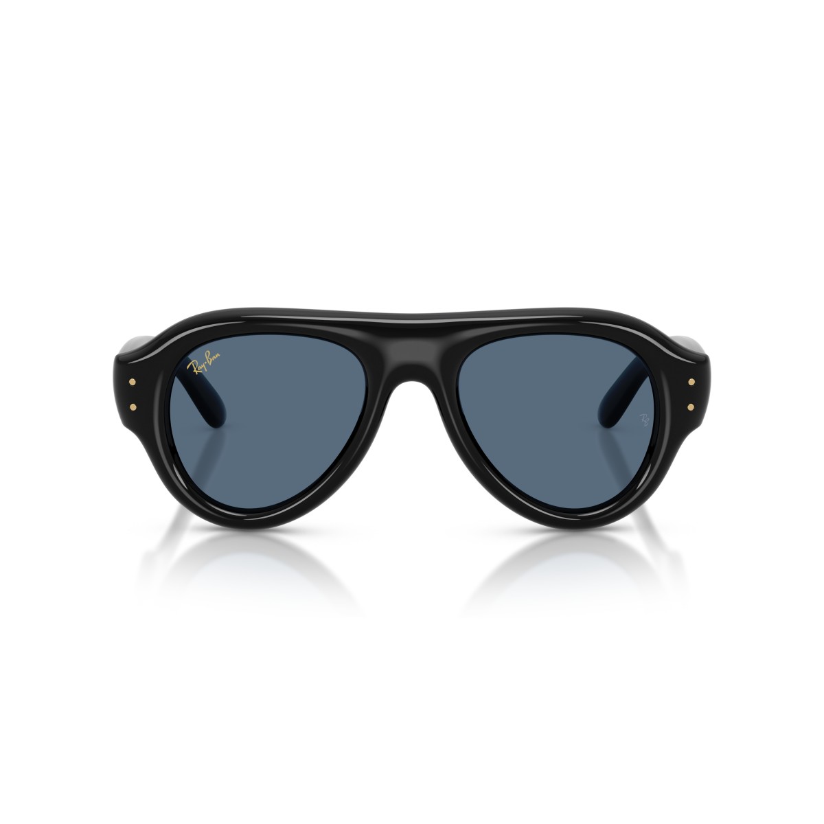 Ray-Ban RB4925 601/80: Occhiali da sole Aviator con montatura nera lucida e lenti blu scuro