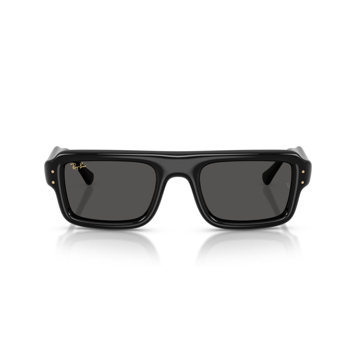 Ray-Ban RB4954 601/87 : Lunettes de soleil Flacko Puffer en Noir Poli et Gris Foncè.