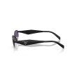 Prada PR D51S 7AB70W - Lunettes de soleil ovales en métal noir pour femme