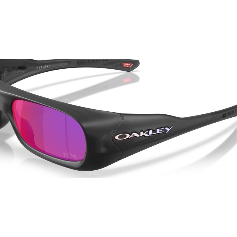 Oakley Permian OO9520-952007 : Lunettes de soleil élégantes avec monture en encre noire mate et verres Prizm Road