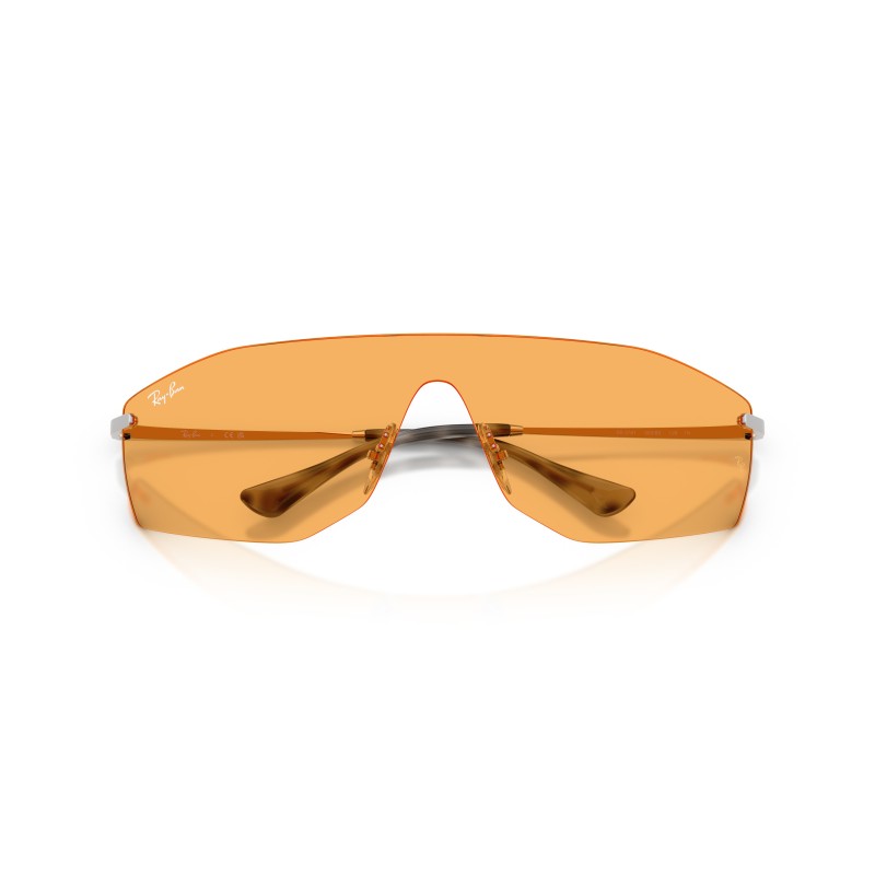 Ray-Ban Alix Bio-Based Zonnebril in Gepolijst Zilver en Geel