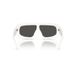 Prada PR D10S 17K08Z White Shield Sunglasses - Dark Grey Lenses