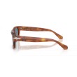 Occhiali da sole Persol PO3398S 96/56 per uomo, montatura marrone, lenti azzurre, misura 58