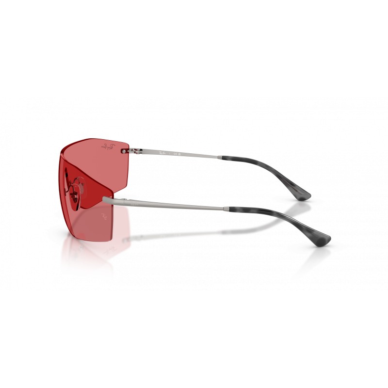 Ray-Ban Alix RB3781 004/75 | Lunettes Masque Gunmetal & Rouges