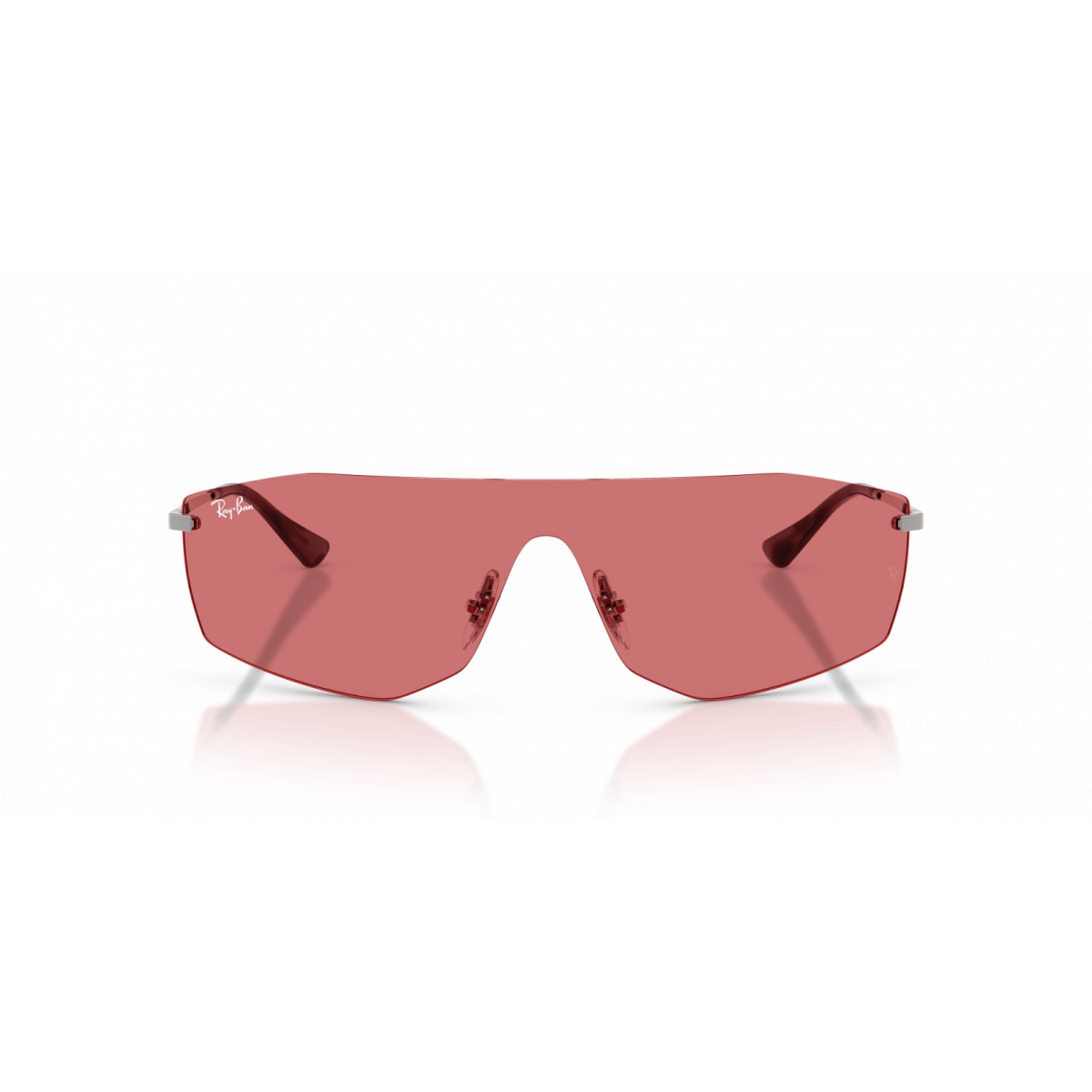 Ray-Ban Alix RB3781 004/75 | Lunettes Masque Gunmetal & Rouges