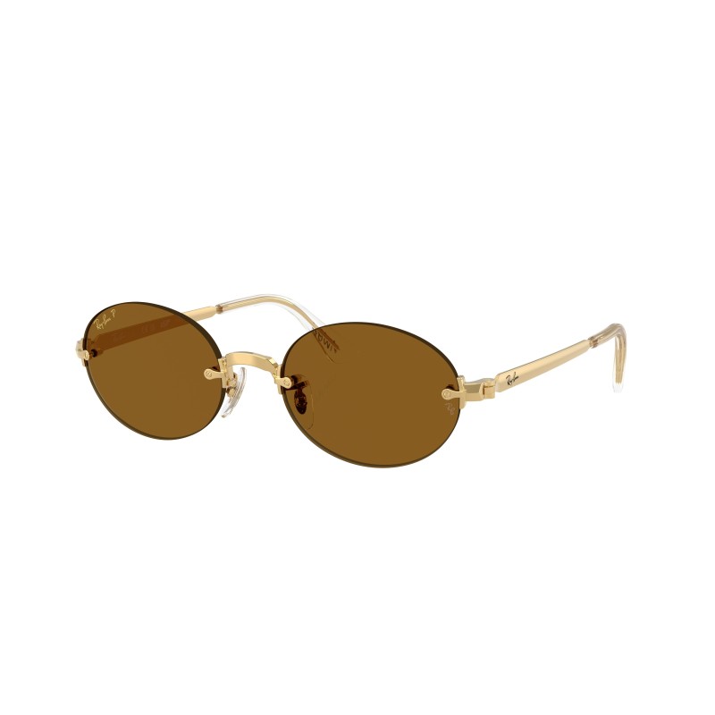 Ray-Ban RB3929 001/83 Arista Gold Polarized Oval Sunglasses