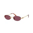 Lunettes de soleil Miu Miu MU A54S | Design Ovale Doré | Miu Miu
