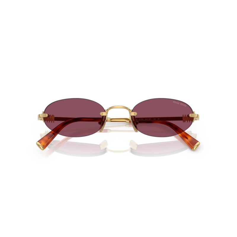 Lunettes de soleil Miu Miu MU A54S | Design Ovale Doré | Miu Miu