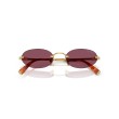 Miu Miu MU A54S Oval Sunglasses | Luxury Metal Frames