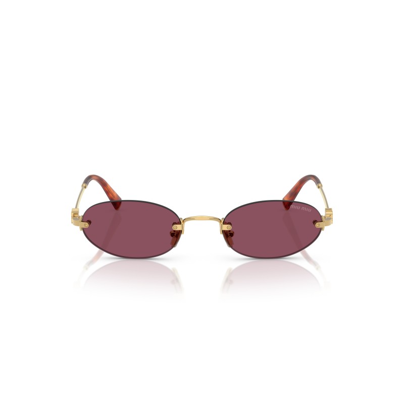 Miu Miu MU A54S Oval Sunglasses | Luxury Metal Frames