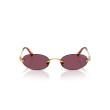 Miu Miu MU A54S Oval Sunglasses | Luxury Metal Frames