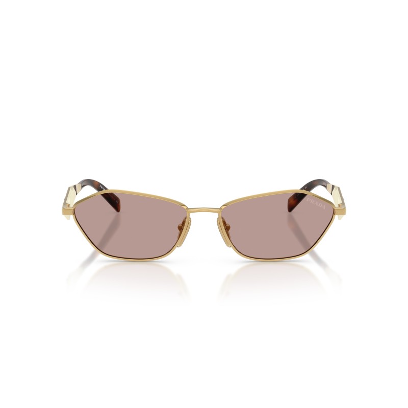 Prada PR D50S 5AK20I Gold Sunglasses | Women's Geometric Eyewear