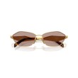 Prada PR D50S 5AK20I Gold Sunglasses | Women's Geometric Eyewear