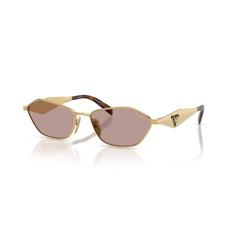 Prada PR D50S 5AK20I Gold Sunglasses | Women's Geometric Eyewear
