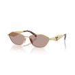 Occhiali da Sole Prada PR D50S 5AK20I | Design Geometrico Oro