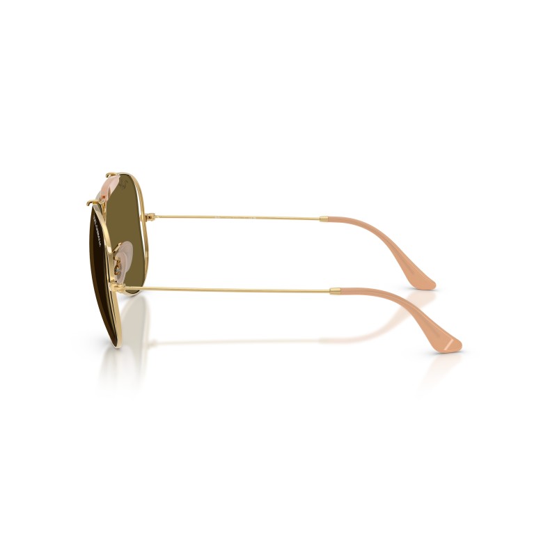Ray-Ban RB3138M The Shooter Sunglasses | Arista Gold & Brown Lens