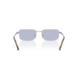 Lunettes de soleil Prada PR D54S 04K30X | Argent Satiné | Homme
