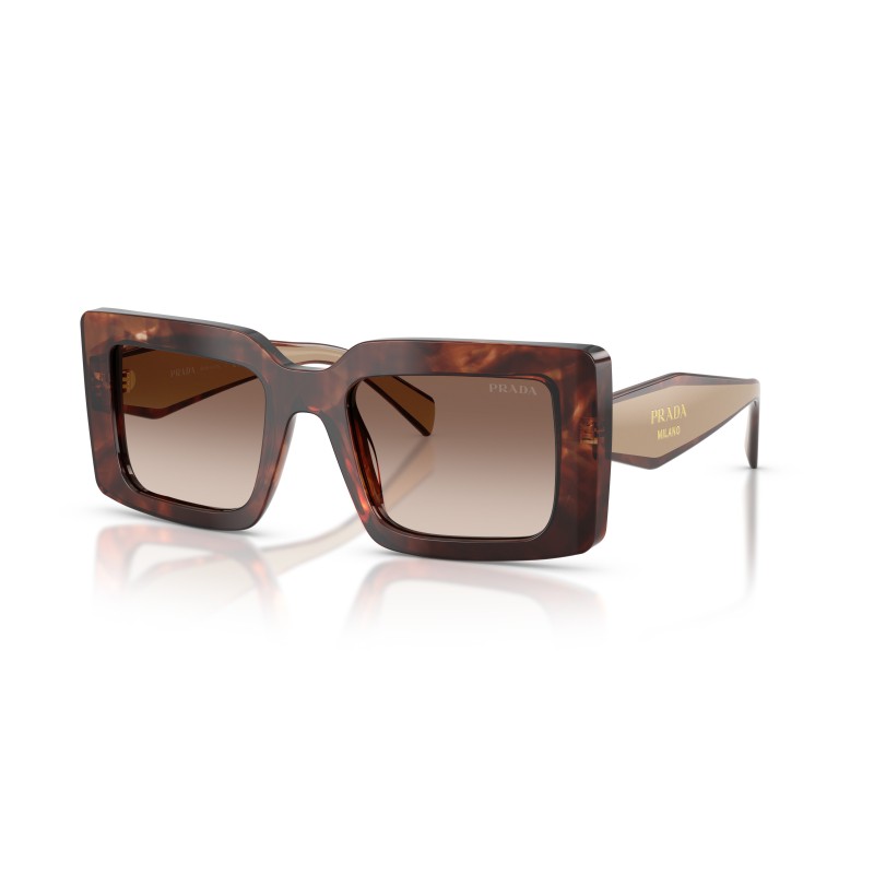 Prada PR D01S 00K10S Zonnebril - Caramel Tortoise | Luxe Eyewear