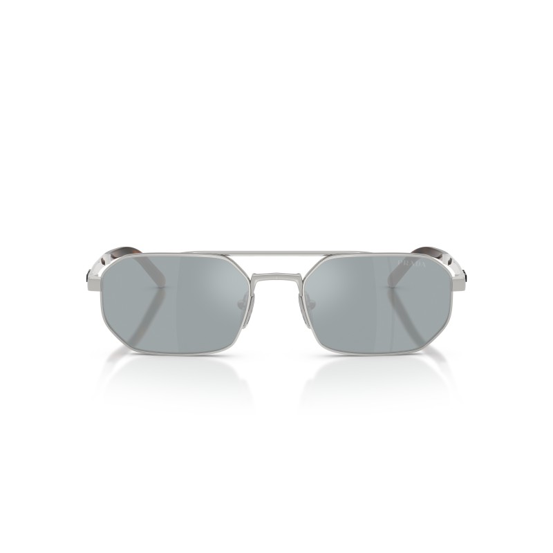 Prada PR D53S 1BC40X Zonnebril - Zilver/Blauw | Luxe Herenbril