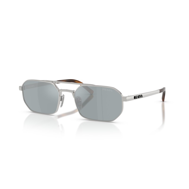Prada PR D53S 1BC40X Zonnebril - Zilver/Blauw | Luxe Herenbril