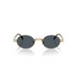 Miu Miu MU B51S ZVN70B Oval Sunglasses - Pale Gold