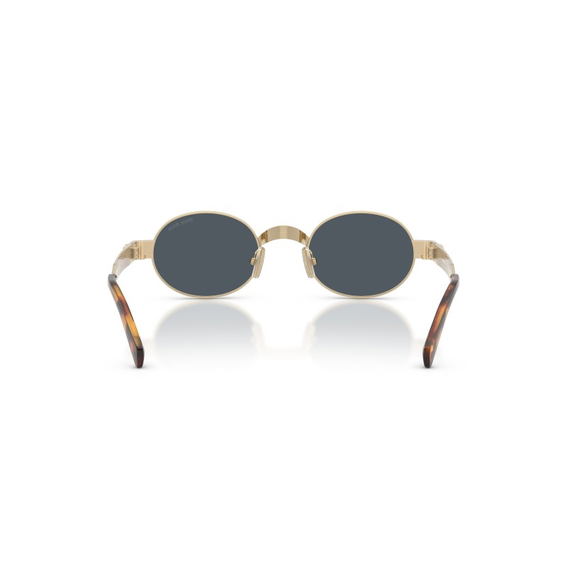 Miu Miu MU B51S ZVN70B Oval Sunglasses - Pale Gold