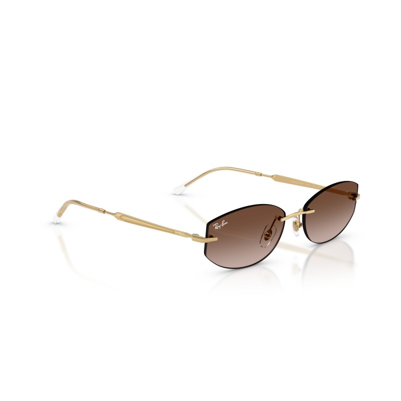Ray-Ban RB3792 Occhiali da Sole Rettangolari in Metallo Oro