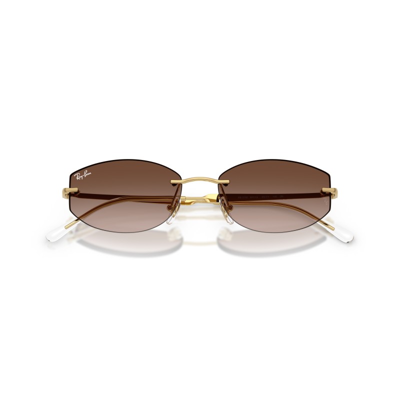 Ray-Ban RB3792 Occhiali da Sole Rettangolari in Metallo Oro