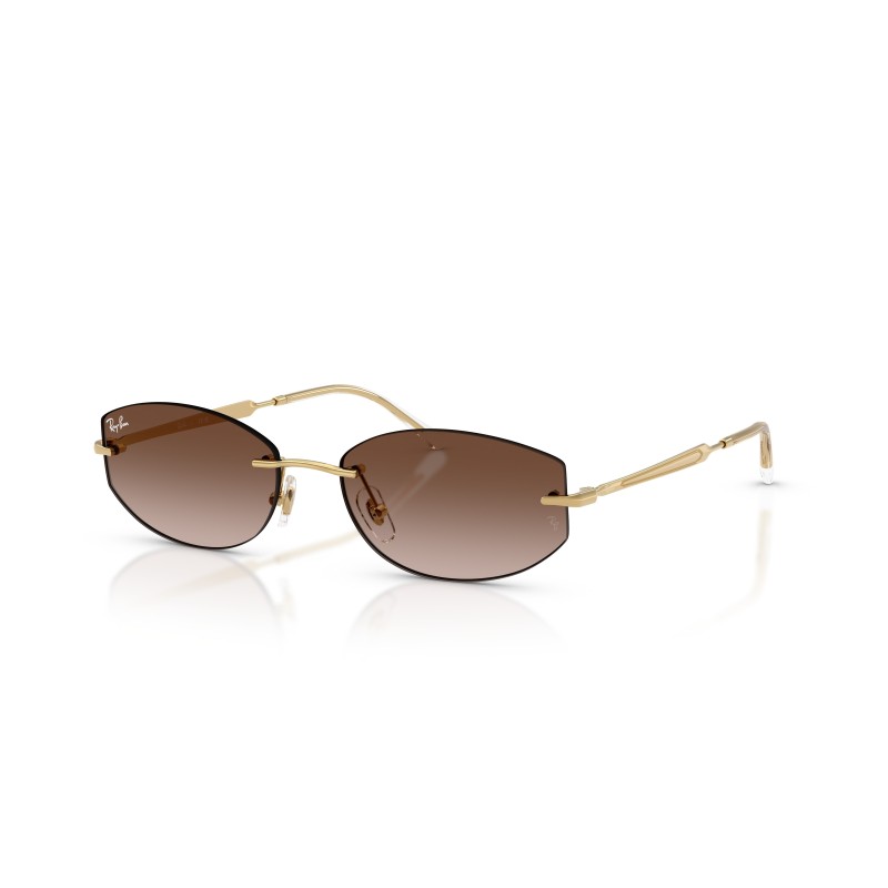 Ray-Ban RB3792 Occhiali da Sole Rettangolari in Metallo Oro