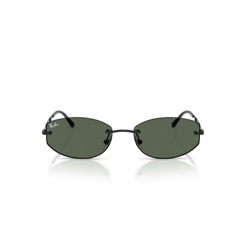 Ray-Ban RB3792 Geometric Black Sunglasses | Dark Green Lenses