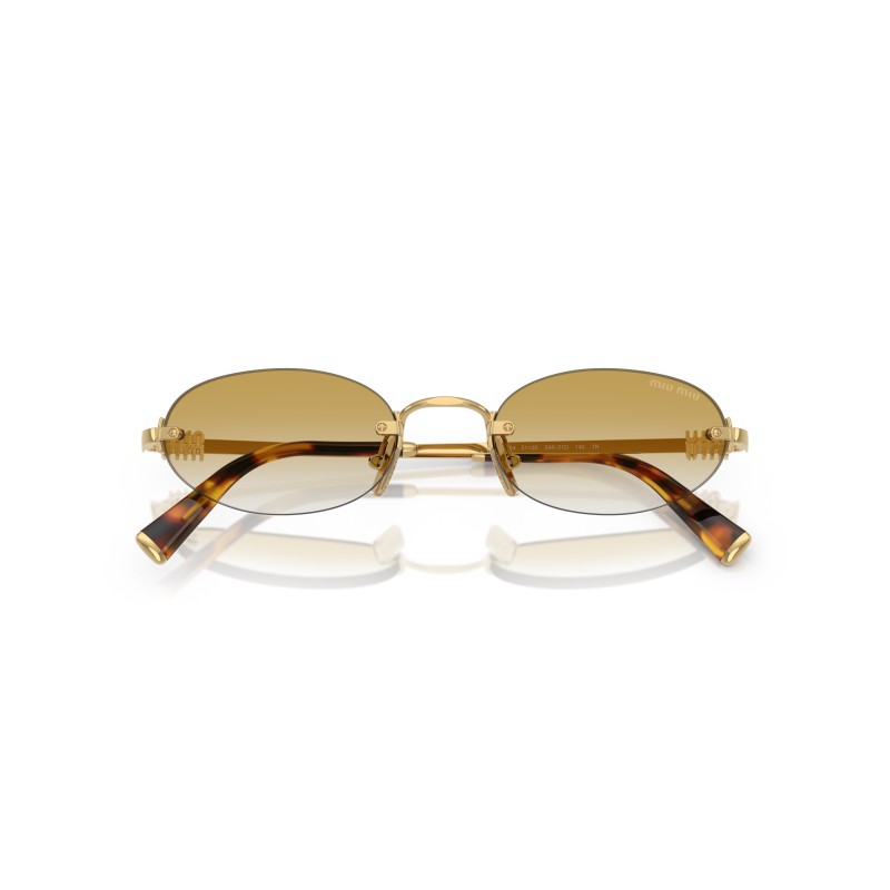 Occhiali da Sole Miu Miu MU A54S | Design Ovale Rimless in Metallo