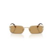 Miu Miu MU C50S Gold Rectangular Sunglasses | Luxury Eyewear