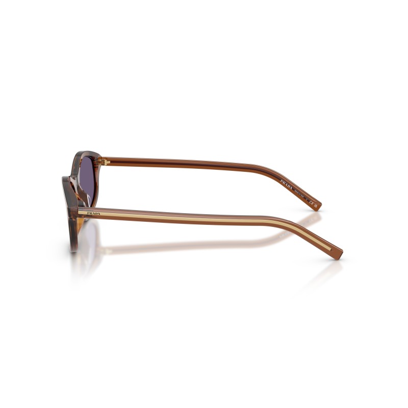 Prada PR D17S 25O70W Zonnebril - Striped Rosewood | Luxe Eyewear
