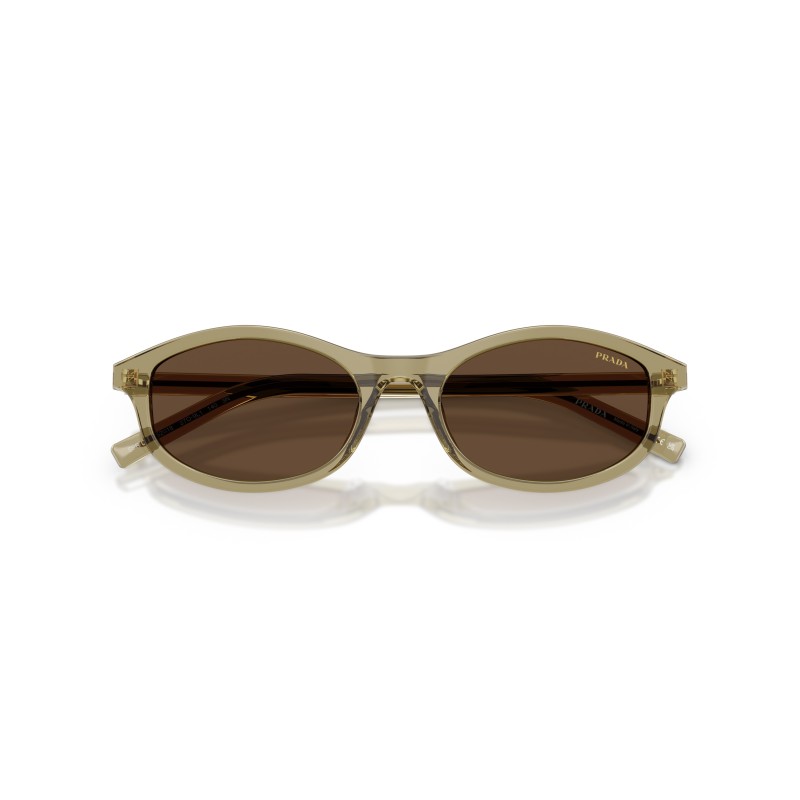 Prada PR D17S 27O9L1 Zonnebril - Transparant Loden | Luxe Eyewear