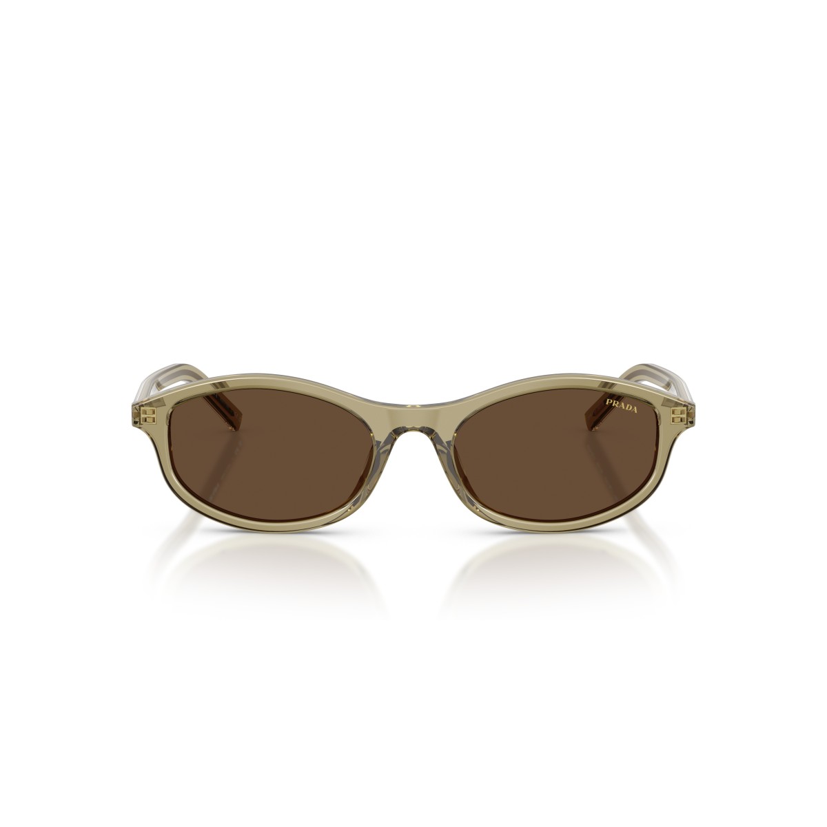 Prada PR D17S 27O9L1 Zonnebril - Transparant Loden | Luxe Eyewear