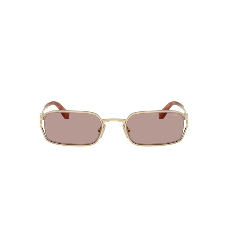 Lunettes de soleil Miu Miu MU C50S | Monture Dorée et Verres Violet