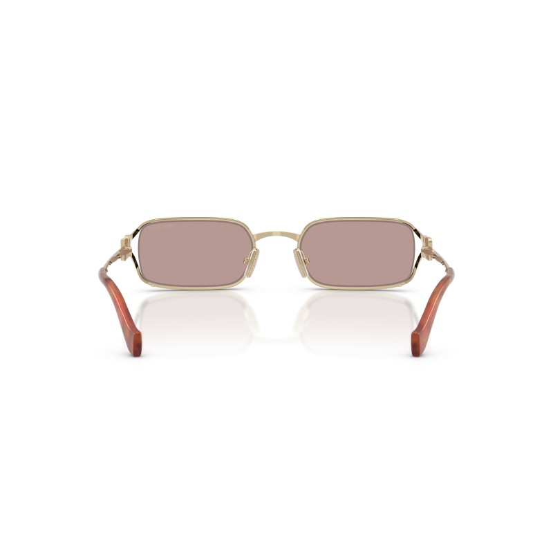 Lunettes de soleil Miu Miu MU C50S | Monture Dorée et Verres Violet