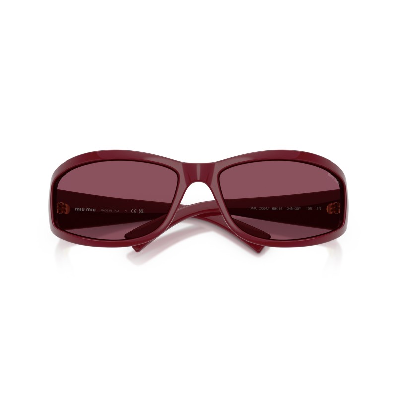 Miu Miu MU C06SU Sunglasses - Bordeaux Frame & Violet Lenses