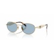 Lunettes de soleil Prada PR D57S ZVN40Q - Doré et Bleu Ciel