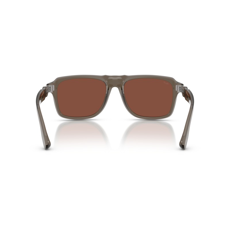 Lunettes de soleil Persol PO8002S 1103C5 - Gris Opale et Verres Rouges