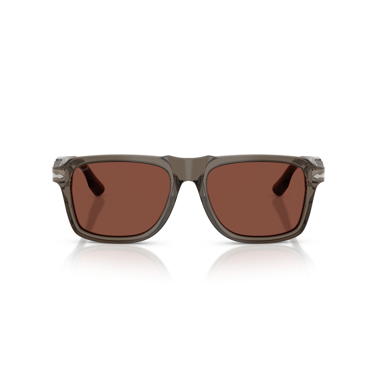 Lunettes de soleil Persol PO8002S 1103C5 - Gris Opale et Verres Rouges