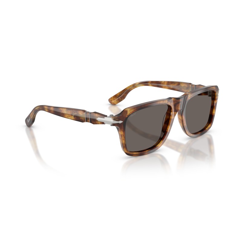 Persol PO8002S 1243B1: Occhiali da Sole Rettangolari Milky Yellow Havana