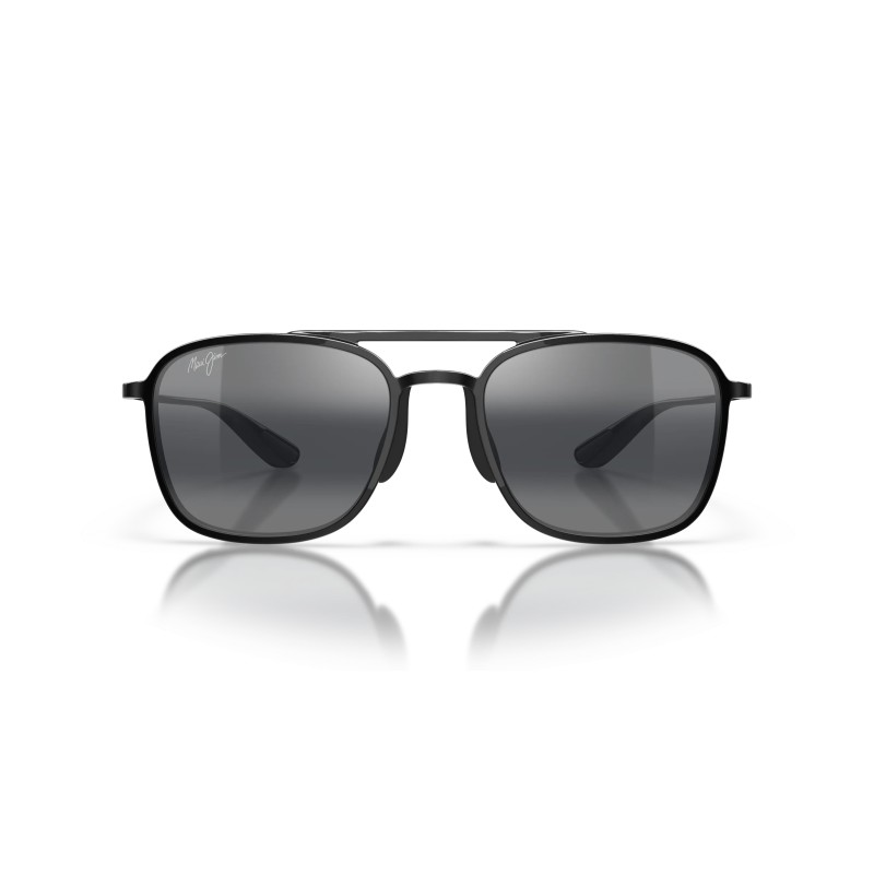 Maui Jim Keokea Polarized Square Aviator Sunglasses - Black/Grey