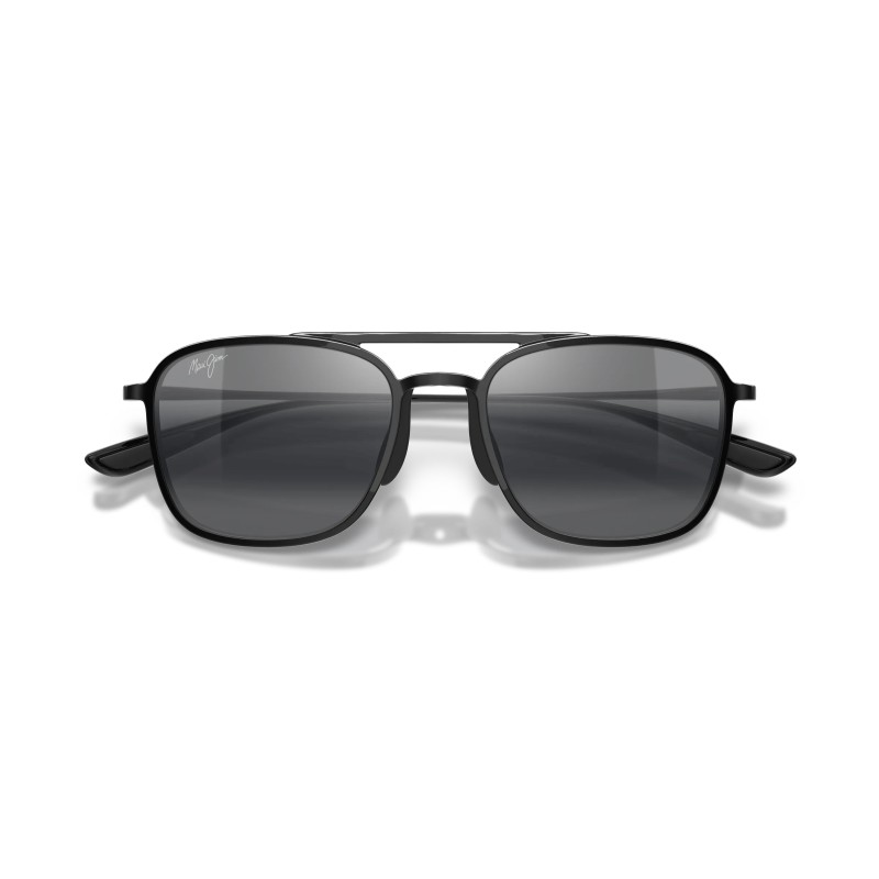 Maui Jim Keokea Polarized Square Aviator Sunglasses - Black/Grey