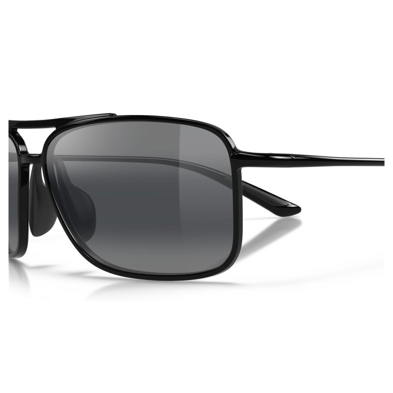 Maui Jim Kaupo Gap Polarized Aviator Sunglasses | Black Gloss