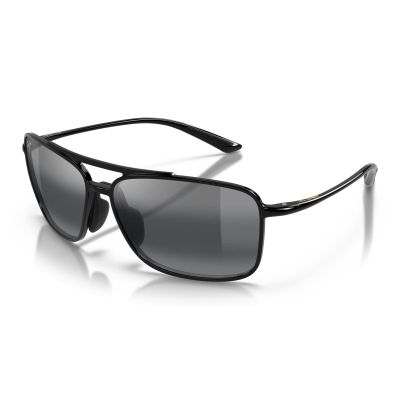 Maui Jim Kaupo Gap Polarized Aviator Sunglasses | Black Gloss
