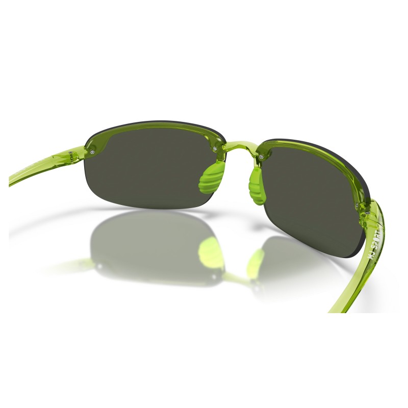 Maui Jim Ho'okipa Polarized Sunglasses - Shiny Transparent Light Green