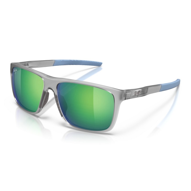 Maui Jim Lehopulu Zonnebril - Matte Grey/Maui Green | Polarized