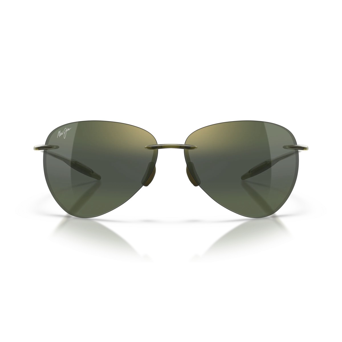 Maui Jim Sugar Beach Polarized Rimless Aviator Sunglasses
